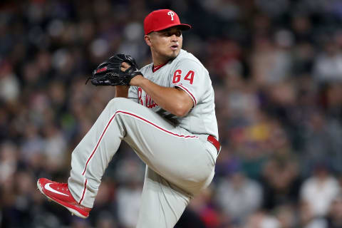 Victor Arano Philadelphia Phillies (Photo by Matthew Stockman/Getty Images)