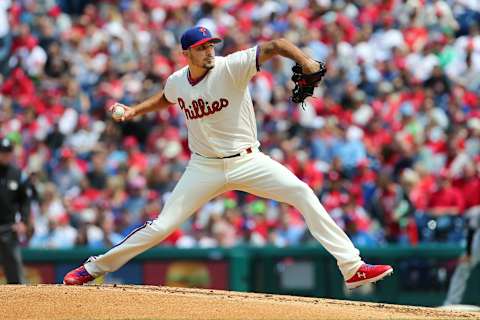 PHILADELPHIA, PA – APRIL 28: Pitcher Zach Eflin #56 of the Philadelphia Phillies in action against the Miami Marlins during a game at Citizens Bank Park on April 28, 2019, in Philadelphia, Pennsylvania. (Photo by Rich Schultz/Getty Images)