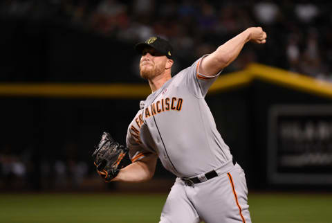 PHOENIX, ARIZONA – MAY 18: Will Smith #13 of the San Francisco Giants delivers a pitch against the Arizona Diamondbacks at Chase Field on May 18, 2019 in Phoenix, Arizona. (Photo by Norm Hall/Getty Images)