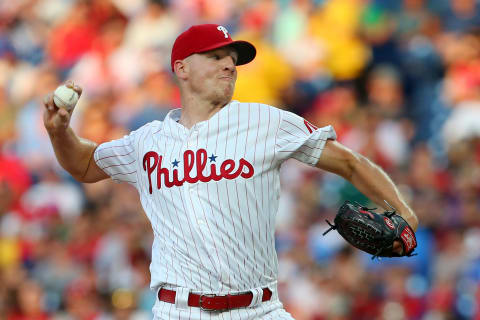 PHILADELPHIA, PA – JUNE 26: Pitcher Nick Pivetta #43 of the Philadelphia Phillies delivers a pitch against the New York Mets during the third inning of a baseball game at Citizens Bank Park on June 26, 2019 in Philadelphia, Pennsylvania. (Photo by Rich Schultz/Getty Images)