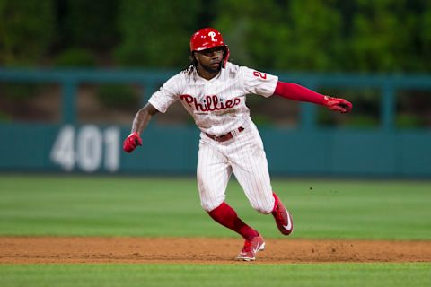 PHILADELPHIA, PA – JUNE 24: Roman Quinn #24 of the Philadelphia Phillies runs the bases against the New York Mets at Citizens Bank Park on June 24, 2019 in Philadelphia, Pennsylvania. (Photo by Mitchell Leff/Getty Images)