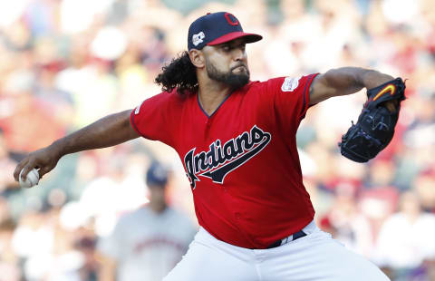 CLEVELAND, OH – AUGUST 01: Danny Salazar #31 of the Cleveland Indians pitches against the Houston Astros in the first inning at Progressive Field on August 1, 2019 in Cleveland, Ohio. (Photo by David Maxwell/Getty Images)