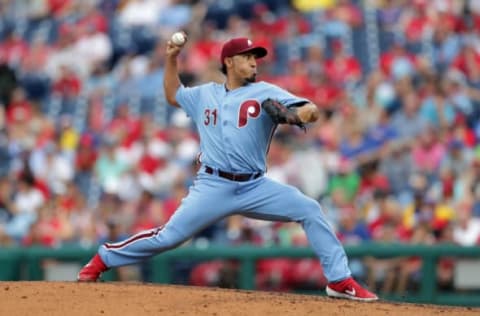 PHILADELPHIA, PA – JULY 18: Fernando Salas #31 of the Philadelphia Phillies throws a pitch during a game against the Los Angeles Dodgers at Citizens Bank Park on July 18, 2019 in Philadelphia, Pennsylvania. The Phillies won 7-6. (Photo by Hunter Martin/Getty Images)