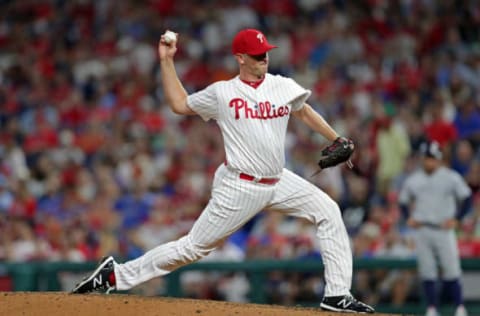 PHILADELPHIA, PA – AUGUST 17: Jared Hughes #25 of the Philadelphia Phillies delivers a pitch during a game against the San Diego Padres at Citizens Bank Park on August 17, 2019 in Philadelphia, Pennsylvania. The Padres won 5-3. (Photo by Hunter Martin/Getty Images)