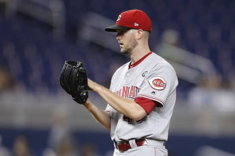 MIAMI, FLORIDA – AUGUST 29: Alex Wood #40 of the Cincinnati Reds in action against the Miami Marlins at Marlins Park on August 29, 2019 in Miami, Florida. (Photo by Michael Reaves/Getty Images)