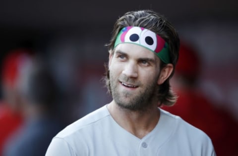 Bryce Harper #3 of the Philadelphia Phillies (Photo by Joe Robbins/Getty Images)