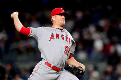 Ty Buttrey #31 of the Los Angeles Angels (Photo by Emilee Chinn/Getty Images)