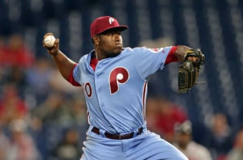 Hector Neris #50 of the Philadelphia Phillies (Photo by Hunter Martin/Getty Images)