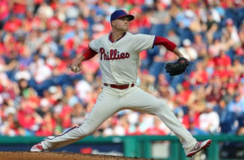 PHILADELPHIA, PA – SEPTEMBER 29: Mike Morin #28 of the Philadelphia Phillies in action against the Miami Marlins during a game at Citizens Bank Park on September 29, 2019 in Philadelphia, Pennsylvania. (Photo by Rich Schultz/Getty Images)