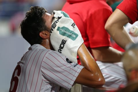 PHILADELPHIA, PA – SEPTEMBER 28: Pitcher Zach Eflin #56 of the Philadelphia Phillies in action against the Miami Marlins during a game at Citizens Bank Park on September 28, 2019 in Philadelphia, Pennsylvania. (Photo by Rich Schultz/Getty Images)