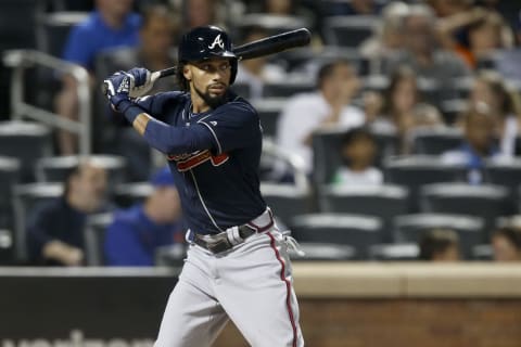 NEW YORK, NEW YORK – SEPTEMBER 28: Billy Hamilton #9 of the Atlanta Braves in action against the New York Mets at Citi Field on September 28, 2019 in New York City. The Mets defeated the Braves 3-0. (Photo by Jim McIsaac/Getty Images)