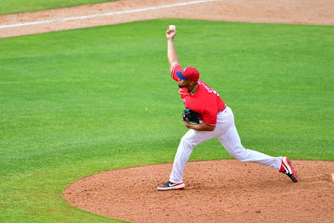 CLEARWATER, FLORIDA – MARCH 05: Deolis Guerra #57 of the Philadelphia Phillies delivers a pitch during the sixth inning of a Grapefruit League spring training game against the Toronto Blue Jays at Spectrum Field on March 05, 2020 in Clearwater, Florida. (Photo by Julio Aguilar/Getty Images)