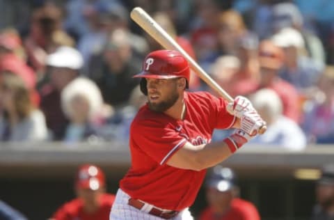 Nick Martini #31, formerly of the Philadelphia Phillies (Photo by Michael Reaves/Getty Images)