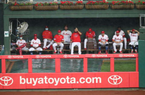 A view of the Philadelphia Phillies bullpen (Photo by Hunter Martin/Getty Images)