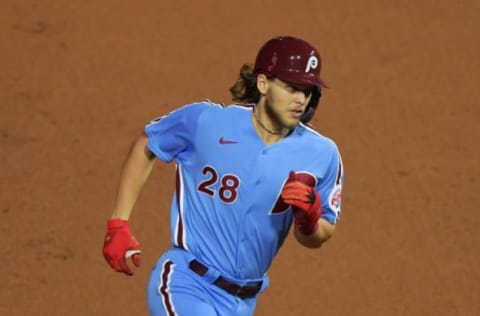 Alec Bohm #28 of the Philadelphia Phillies (Photo by Drew Hallowell/Getty Images)