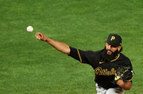 Richard Rodriguez #48 of the Pittsburgh Pirates (Photo by Hannah Foslien/Getty Images)