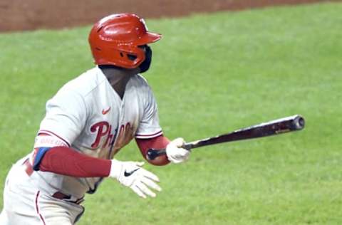 Didi Gregorius #18 of the Philadelphia Phillies (Photo by Mitchell Layton/Getty Images)