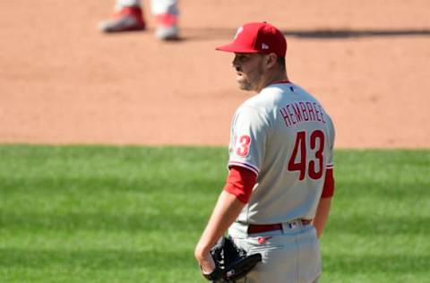 Heath Hembree of the Philadelphia Phillies (Photo by Steven Ryan/Getty Images)