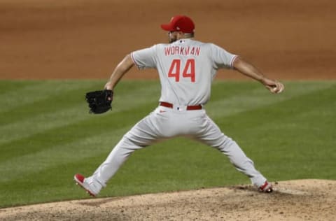 Brandon Workman #44, formerly of the Philadelphia Phillies (Photo by Jim McIsaac/Getty Images)