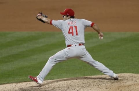 David Hale #41 of the Philadelphia Phillies (Photo by Jim McIsaac/Getty Images)