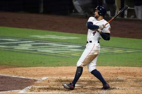 George Springer #4 of the Houston Astros (Photo by Harry How/Getty Images)