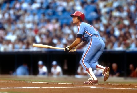 UNSPECIFIED – CIRCA 1978: Shortstop Larry Bowa #10 of the Philadelphia Phillies bats during an Major League Baseball game circa 1978. Bowa played for the Phillies from 1970-81. (Photo by Focus on Sport/Getty Images)