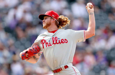 Pitcher Bailey Falter #70 of the Philadelphia Phillies (Photo by Matthew Stockman/Getty Images)