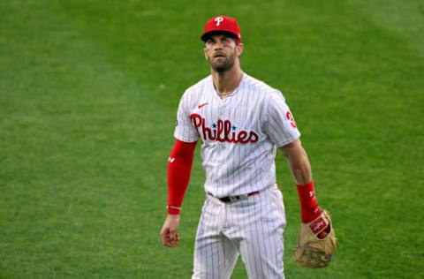 Bryce Harper #3 of the Philadelphia Phillies (Photo by Rich Schultz/Getty Images)