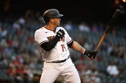 Asdrubal Cabrera #14 of the Arizona Diamondbacks (Photo by Norm Hall/Getty Images)