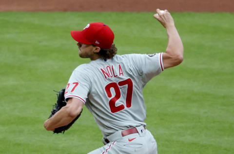 Aaron Nola #27 of the Philadelphia Phillies (Photo by Dylan Buell/Getty Images)