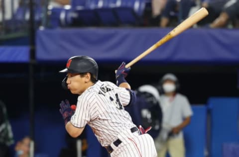 Outfielder Masataka Yoshida #34 of Team Japan (Photo by Koji Watanabe/Getty Images)