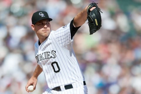 DENVER, CO – JUNE 15: Adam Ottavino #0 of the Colorado Rockies pitches against the Philadelphia Phillies at Coors Field on June 15, 2013 in Denver, Colorado. The Rockies beat the Phillies 10-5. (Photo by Dustin Bradford/Getty Images)