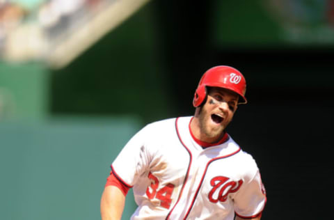 Bryce Harper #34 of the Washington Nationals (Photo by Mitchell Layton/Getty Images)