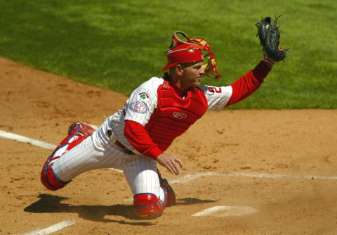 Mike Lieberthal, Philadelphia Phillies. (Photo by Doug Pensinger/Getty Images)