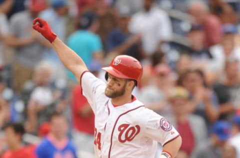 Bryce Harper #34 of the Washington Nationals (Photo by Mitchell Layton/Getty Images)