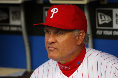 PHILADELPHIA, PA – APRIL 21: Manager Ryne Sandberg #23 of the Philadelphia Phillies before the start of a game against the Miami Marlins at Citizens Bank Park on April 21, 2015 in Philadelphia, Pennsylvania. (Photo by Rich Schultz/Getty Images)