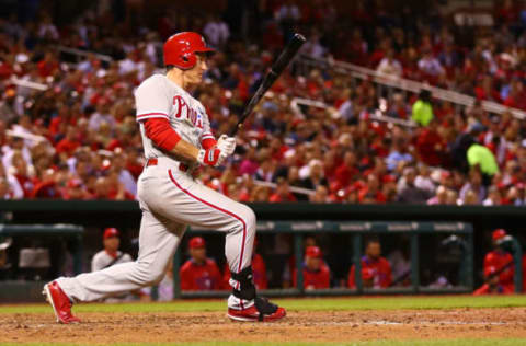 Chase Utley #26 of the Philadelphia Phillies (Photo by Dilip Vishwanat/Getty Images)