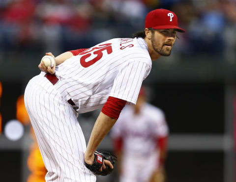 PHILADELPHIA, PA – MAY 13: Cole Hamels #35 of the Philadelphia Phillies on the mound against the Pittsburgh Pirates during the second inning of a game at Citizens Bank Park on May 13, 2015 in Philadelphia, Pennsylvania. (Photo by Rich Schultz/Getty Images)