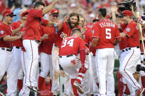 Bryce Harper #34 of the Washington Nationals (Photo by Mitchell Layton/Getty Images)