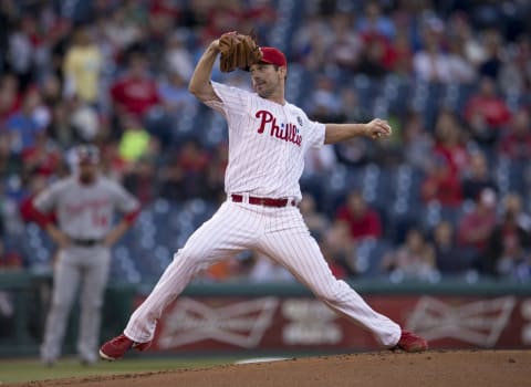 PHILADELPHIA, PA – MAY 2: Pitcher Cliff Lee #33 of the Philadelphia Phillies throws a pitch in the first inning against the Washington Nationals on May 2, 2014 at Citizens Bank Park in Philadelphia, Pennsylvania. (Photo by Mitchell Leff/Getty Images)