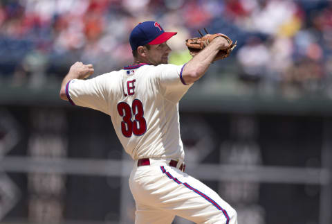 PHILADELPHIA, PA – MAY 18: Pitcher Cliff Lee #33 of the Philadelphia Phillies throws a pitch against the Cincinnati Reds in the top of the first inning on May 18, 2014 at Citizens Bank Park in Philadelphia, Pennsylvania. (Photo by Mitchell Leff/Getty Images)