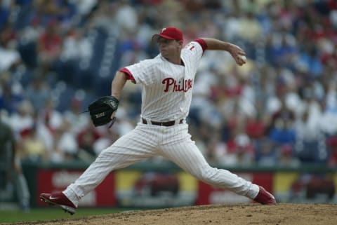 PHILADELPHIA – August 4: Billy Wagner of the Philadelphia Phillies pitches during the game against the Chicago Cubs at Citizens Bank Park on August 4, 2005 in Philadelphia, Pennsylvania. The Phillies defeated the Cubs 6-4. (Photo by Robert Leiter/MLB Photos via Getty Images)