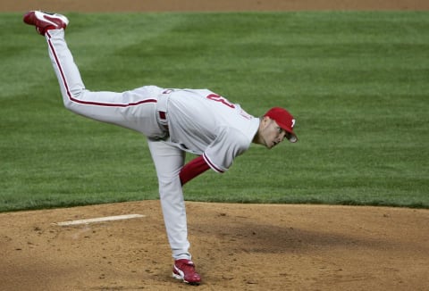 DENVER – APRIL 14: Starting pitcher Ryan Madson #63 of the Philadelphia Phillies delivers against the Colorado Rockies at Coors Field on April 14, 2006 in Denver, Colorado. (Photo by Doug Pensinger/Getty Images)