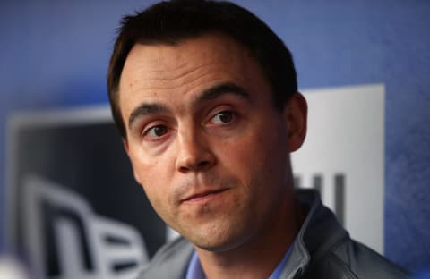 PHILADELPHIA, PA – MAY 22: General manager Matt Klentak of the Philadelphia Phillies talks to the media before a game against of the Colorado Rockies at Citizens Bank Park on May 22, 2017 in Philadelphia, Pennsylvania. (Photo by Rich Schultz/Getty Images)