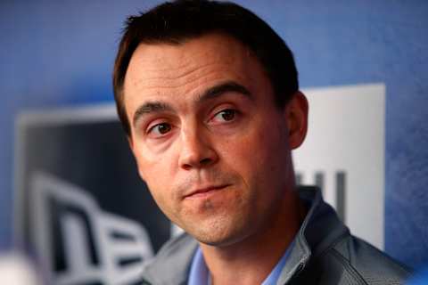 PHILADELPHIA, PA – MAY 22: General manager Matt Klentak of the Philadelphia Phillies talks to the media before a game against of the Colorado Rockies at Citizens Bank Park on May 22, 2017 in Philadelphia, Pennsylvania. (Photo by Rich Schultz/Getty Images)