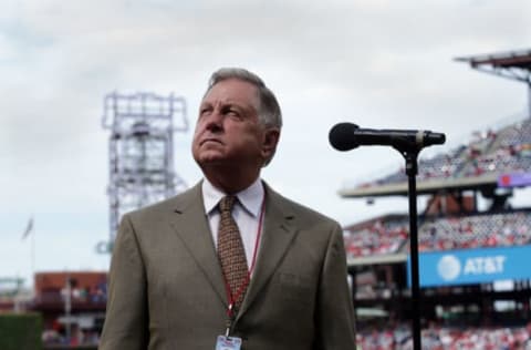 Philadelphia Phillies public address announcer Dan Baker (Photo by Hunter Martin/Getty Images)