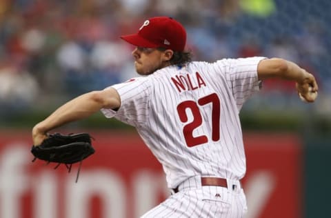 PHILADELPHIA, PA – JULY 21: Pitcher Aaron Nola