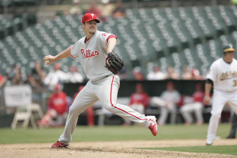 Adam Eaton of the Philadelphia Phillies (Photo by Michael Zagaris/MLB Photos via Getty Images)