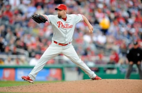 Scott Eyre #47 of the Philadelphia Phillies (Photo by Greg Fiume/Getty Images)