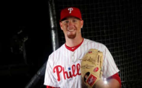 CLEARWATER, FL – FEBRUARY 20: Tom Eshelman #71 of the Philadelphia Phillies poses for a portrait on February 20, 2018 at Spectrum Field in Clearwater, Florida. (Photo by Brian Blanco/Getty Images)